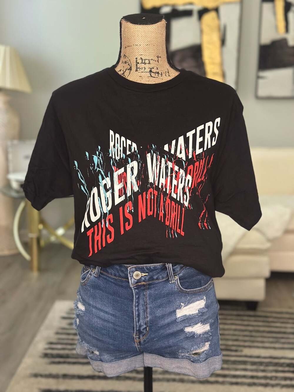 Roger Waters This Is Not A Drill T-Shirt Size M Black Concert Tour Tee